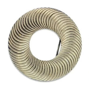 Vintage Mid-Century Circle Textured Brooch Pin